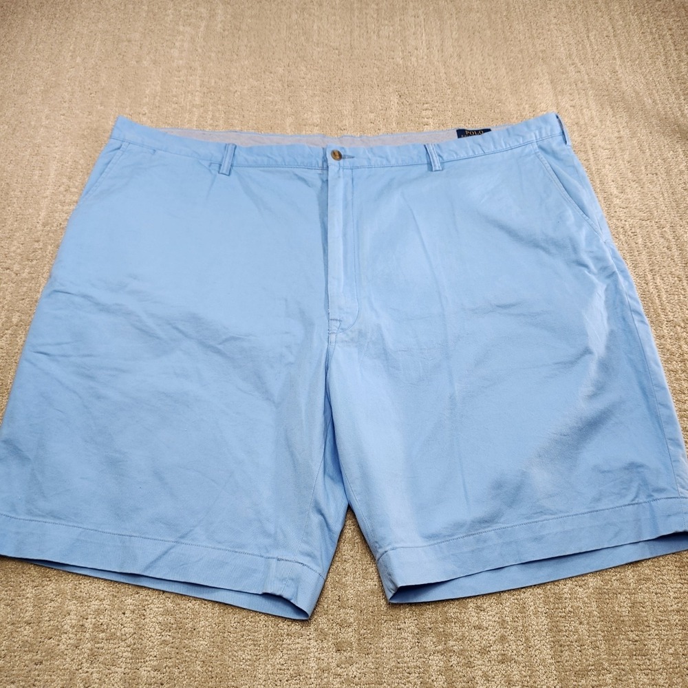 Polo Ralph Lauren Shorts Men 50 Classic Fit 10" Chino Light Blue Pony Logo